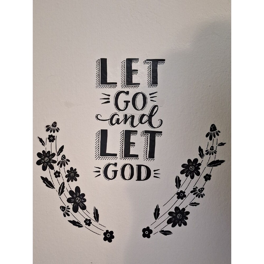 Let Go and Let God Wall Decal Decoration